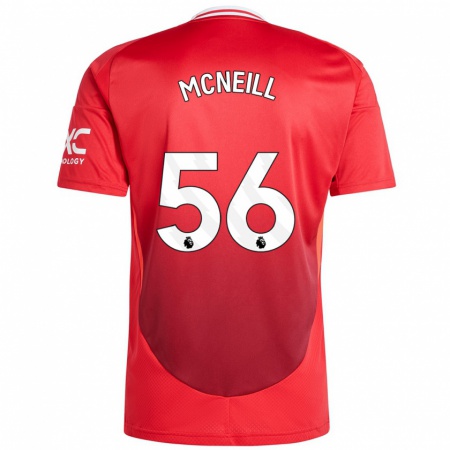 Kandiny Heren Charlie Mcneill #56 Felrood Thuisshirt Thuistenue 2024/25 T-Shirt