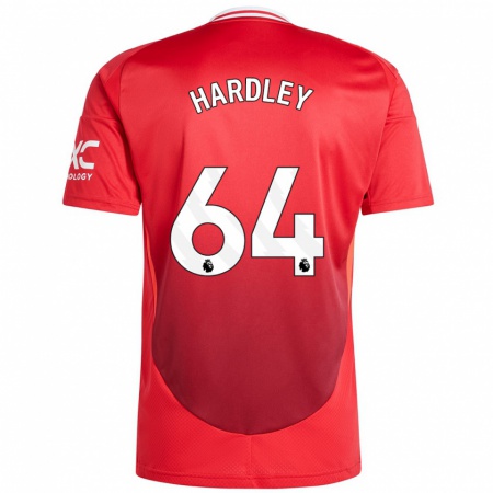 Kandiny Uomo Maglia Bjorn Hardley #64 Rosso Brillante Kit Gara Home 2024/25 Maglietta