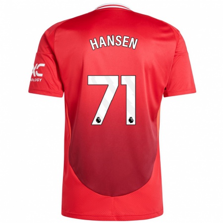 Kandiny Heren Isak Hansen-Aaroen #71 Felrood Thuisshirt Thuistenue 2024/25 T-Shirt