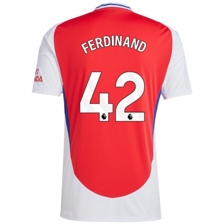 Kandiny Heren Seb Ferdinand #42 Rood Wit Thuisshirt Thuistenue 2024/25 T-Shirt