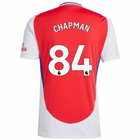 Kandiny Heren Samuel Chapman #84 Rood Wit Thuisshirt Thuistenue 2024/25 T-Shirt