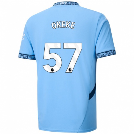 Kandiny Herren Michael Okeke #57 Marineblau Heimtrikot Trikot 2024/25 T-Shirt Österreich