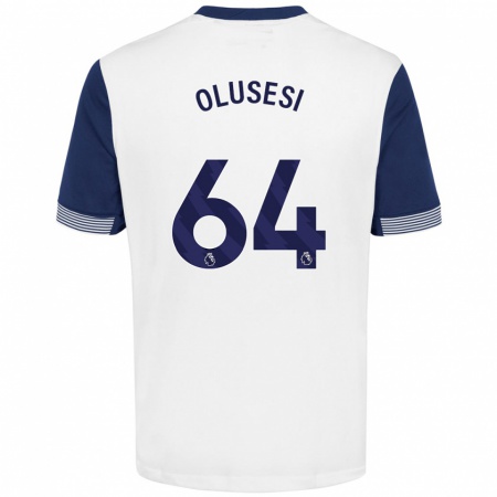 Kandiny Heren Callum Olusesi #64 Wit Blauw Thuisshirt Thuistenue 2024/25 T-Shirt