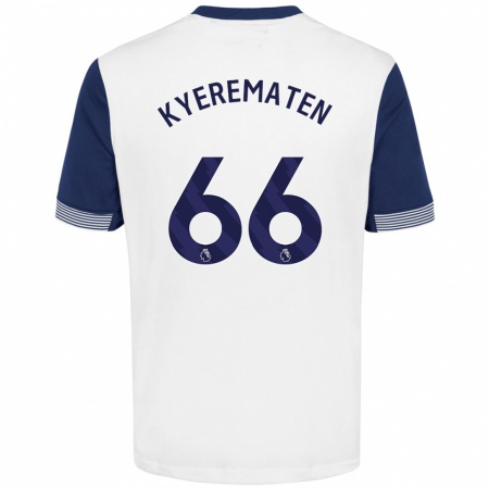 Kandiny Heren Rio Kyerematen #66 Wit Blauw Thuisshirt Thuistenue 2024/25 T-Shirt