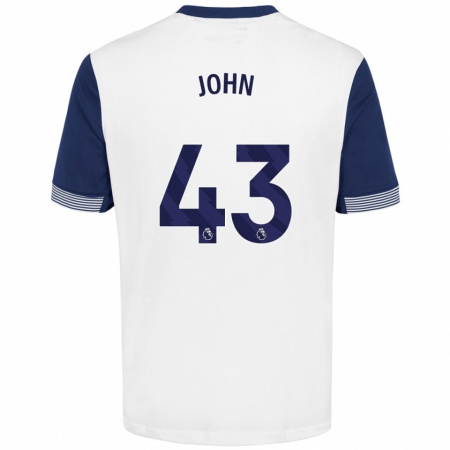 Kandiny Uomo Maglia Nile John #43 Bianco Blu Kit Gara Home 2024/25 Maglietta