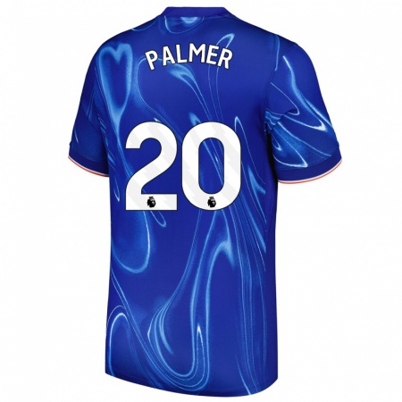 Kandiny Heren Cole Palmer #20 Blauw Wit Thuisshirt Thuistenue 2024/25 T-Shirt