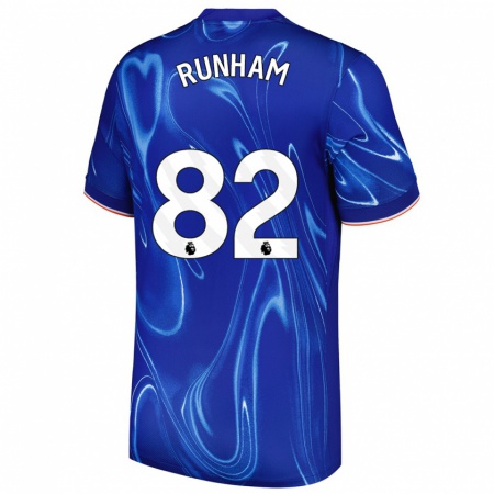 Kandiny Heren Frankie Runham #82 Blauw Wit Thuisshirt Thuistenue 2024/25 T-Shirt