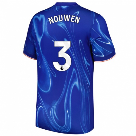 Kandiny Heren Aniek Nouwen #3 Blauw Wit Thuisshirt Thuistenue 2024/25 T-Shirt