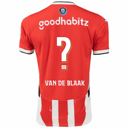 Kandiny Heren Emmanuel Van De Blaak #0 Rood Wit Thuisshirt Thuistenue 2024/25 T-Shirt