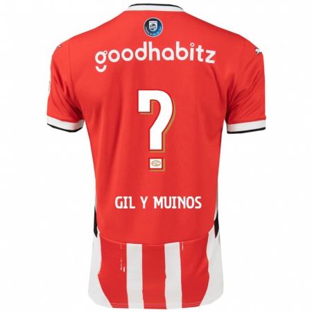 Kandiny Heren Yaël Gil Y Muiños #0 Rood Wit Thuisshirt Thuistenue 2024/25 T-Shirt