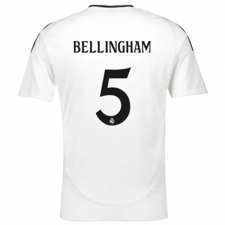 Kandiny Uomo Maglia Jude Bellingham #5 Bianco Kit Gara Home 2024/25 Maglietta