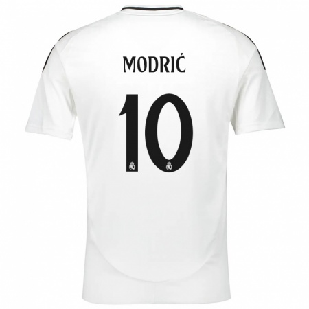 Kandiny Uomo Maglia Luka Modric #10 Bianco Kit Gara Home 2024/25 Maglietta