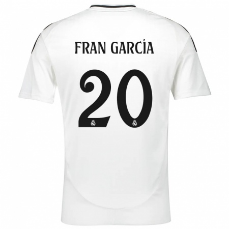 Kandiny Uomo Maglia Fran García #20 Bianco Kit Gara Home 2024/25 Maglietta