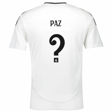 Kandiny Heren Nico Paz #0 Wit Thuisshirt Thuistenue 2024/25 T-Shirt