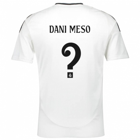 Kandiny Uomo Maglia Dani Meso #0 Bianco Kit Gara Home 2024/25 Maglietta