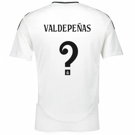 Kandiny Uomo Maglia Víctor Valdepeñas #0 Bianco Kit Gara Home 2024/25 Maglietta