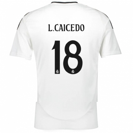 Kandiny Heren Linda Caicedo #18 Wit Thuisshirt Thuistenue 2024/25 T-Shirt