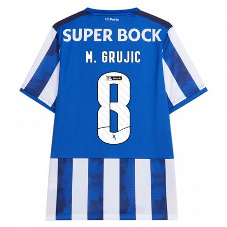 Kandiny Heren Marko Grujic #8 Blauw Wit Thuisshirt Thuistenue 2024/25 T-Shirt