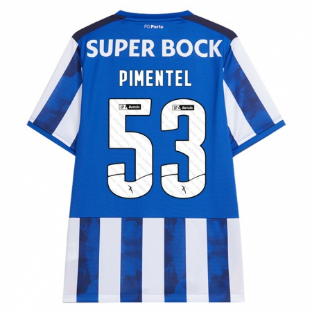 Kandiny Heren Eric Pimentel #53 Blauw Wit Thuisshirt Thuistenue 2024/25 T-Shirt