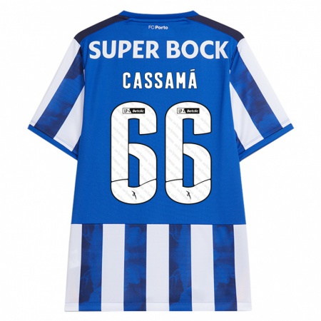 Kandiny Heren Adramane Cassamá #66 Blauw Wit Thuisshirt Thuistenue 2024/25 T-Shirt