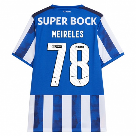 Kandiny Heren Jorge Meireles #78 Blauw Wit Thuisshirt Thuistenue 2024/25 T-Shirt