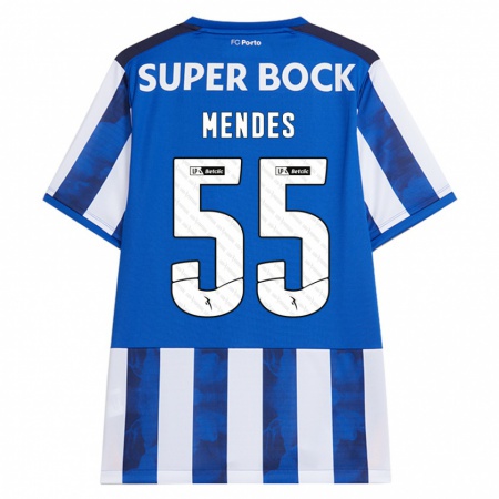 Kandiny Heren João Mendes #55 Blauw Wit Thuisshirt Thuistenue 2024/25 T-Shirt