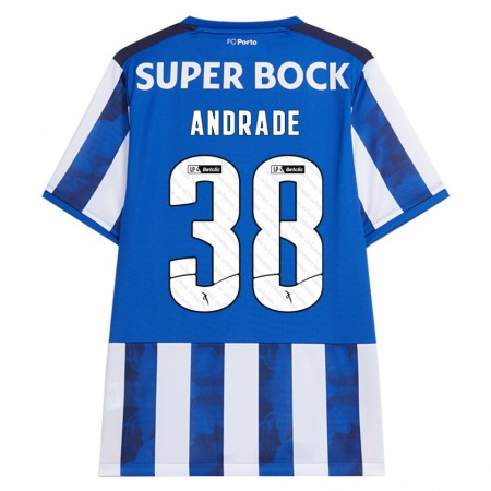 Kandiny Uomo Maglia Fernando Andrade #38 Blu Bianco Kit Gara Home 2024/25 Maglietta