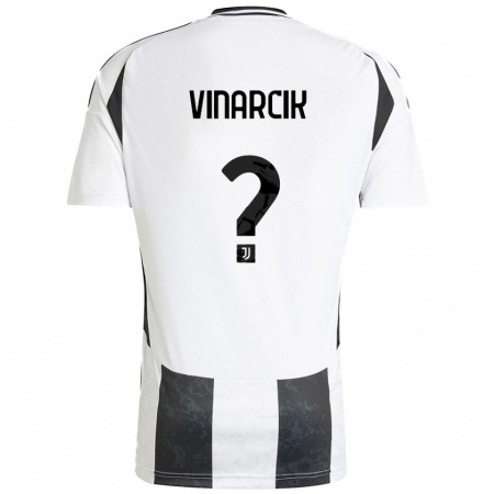 Kandiny Heren Jakub Vinarcik #0 Wit Zwart Thuisshirt Thuistenue 2024/25 T-Shirt