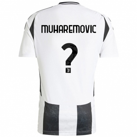 Kandiny Uomo Maglia Tarik Muharemovic #0 Bianco Nero Kit Gara Home 2024/25 Maglietta