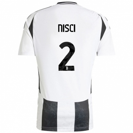 Kandiny Heren Alessandro Nisci #2 Wit Zwart Thuisshirt Thuistenue 2024/25 T-Shirt