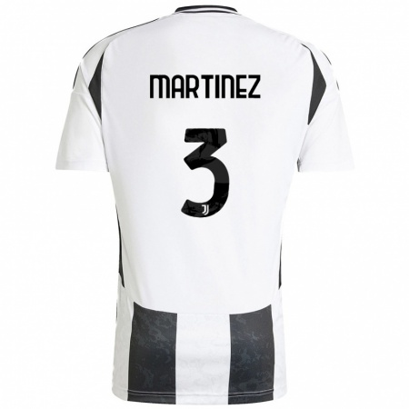 Kandiny Heren Bruno Martinez #3 Wit Zwart Thuisshirt Thuistenue 2024/25 T-Shirt