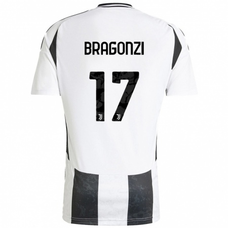 Kandiny Heren Asia Bragonzi #17 Wit Zwart Thuisshirt Thuistenue 2024/25 T-Shirt