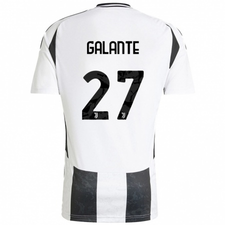 Kandiny Heren Tommaso Galante #27 Wit Zwart Thuisshirt Thuistenue 2024/25 T-Shirt