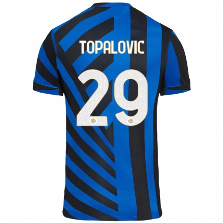 Kandiny Heren Luka Topalovic #29 Blauw Zwart Thuisshirt Thuistenue 2024/25 T-Shirt