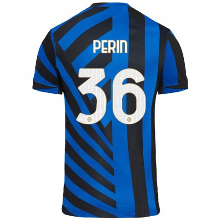 Kandiny Herren Nicolo Perin #36 Blau Schwarz Heimtrikot Trikot 2024/25 T-Shirt Österreich