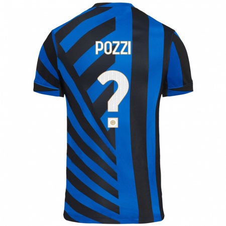 Kandiny Herren Andrea Pozzi #0 Blau Schwarz Heimtrikot Trikot 2024/25 T-Shirt Österreich