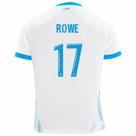 Kandiny Heren Jonathan Rowe #17 Wit Hemelsblauw Thuisshirt Thuistenue 2024/25 T-Shirt