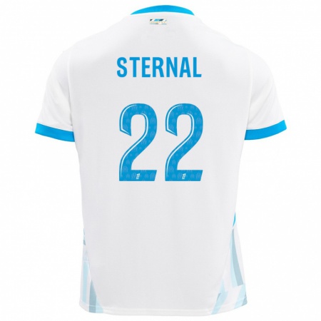 Kandiny Heren Enzo Sternal #22 Wit Hemelsblauw Thuisshirt Thuistenue 2024/25 T-Shirt