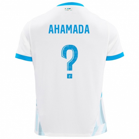 Kandiny Heren Soiyir Ahamada #0 Wit Hemelsblauw Thuisshirt Thuistenue 2024/25 T-Shirt