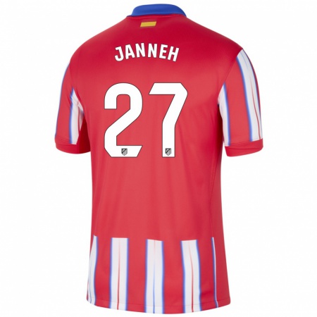 Kandiny Heren Omar Janneh #27 Rood Wit Blauw Thuisshirt Thuistenue 2024/25 T-Shirt