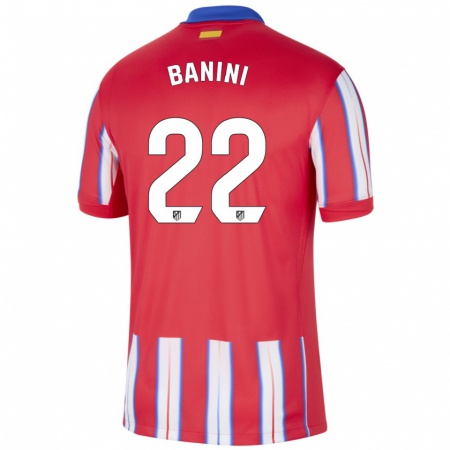 Kandiny Uomo Maglia Estefania Banini #22 Rosso Bianco Blu Kit Gara Home 2024/25 Maglietta