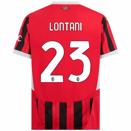 Kandiny Heren Simone Lontani #23 Rood Zwart Thuisshirt Thuistenue 2024/25 T-Shirt