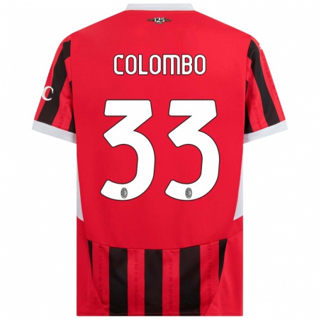 Kandiny Heren Federico Colombo #33 Rood Zwart Thuisshirt Thuistenue 2024/25 T-Shirt