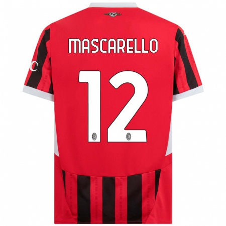 Kandiny Herren Marta Mascarello #12 Rot Schwarz Heimtrikot Trikot 2024/25 T-Shirt Österreich