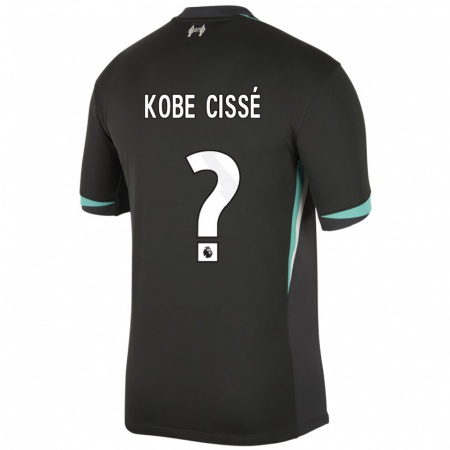 Kandiny Uomo Maglia Prince Kobe Cissé #0 Nero Antracite Bianco Kit Gara Away 2024/25 Maglietta