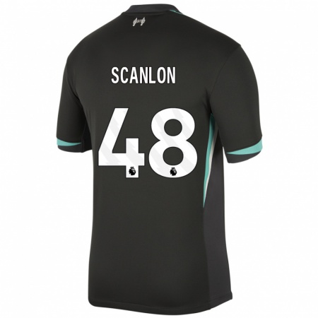 Kandiny Heren Calum Scanlon #48 Zwart Antraciet Wit Uitshirt Uittenue 2024/25 T-Shirt