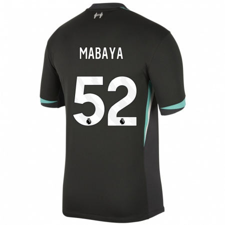 Kandiny Uomo Maglia Isaac Mabaya #52 Nero Antracite Bianco Kit Gara Away 2024/25 Maglietta