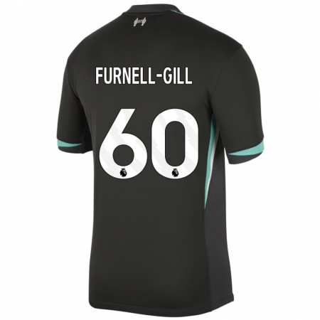 Kandiny Uomo Maglia Luca Furnell-Gill #60 Nero Antracite Bianco Kit Gara Away 2024/25 Maglietta