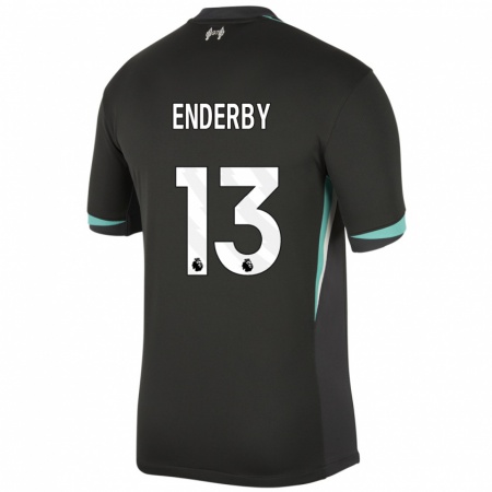 Kandiny Uomo Maglia Mia Enderby #13 Nero Antracite Bianco Kit Gara Away 2024/25 Maglietta