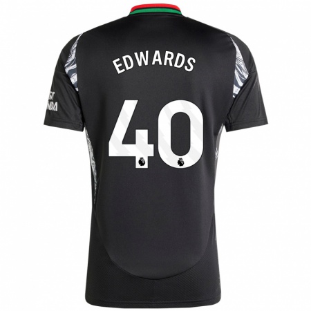 Kandiny Heren Khayon Edwards #40 Zwart Uitshirt Uittenue 2024/25 T-Shirt